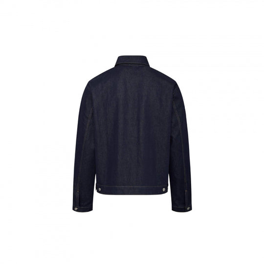Unisex Zeitlose Boxy-Denimjacke im Worker-Look mit Pattentaschen und Metallknopfleiste Shop Nory