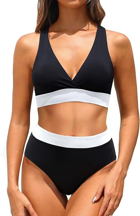 Damen Sportlicher hochtaillierter Bikini