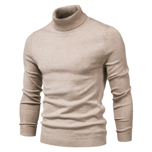 Herren modischer Rollkragenpullover aus feiner Merinowolle