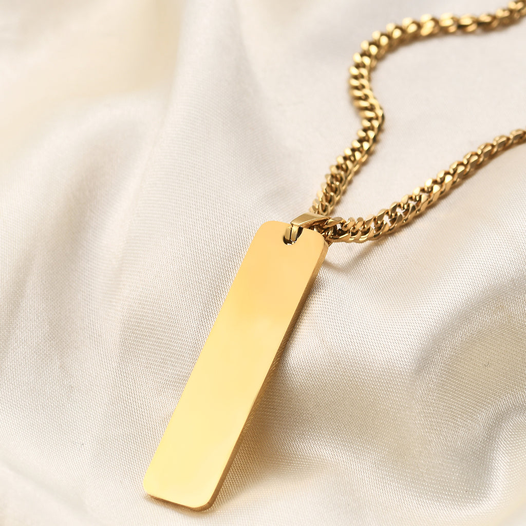 Damen Halskette mit personalisierbarem Anhänger aus hochwertigem Edelstahl Shop Nory