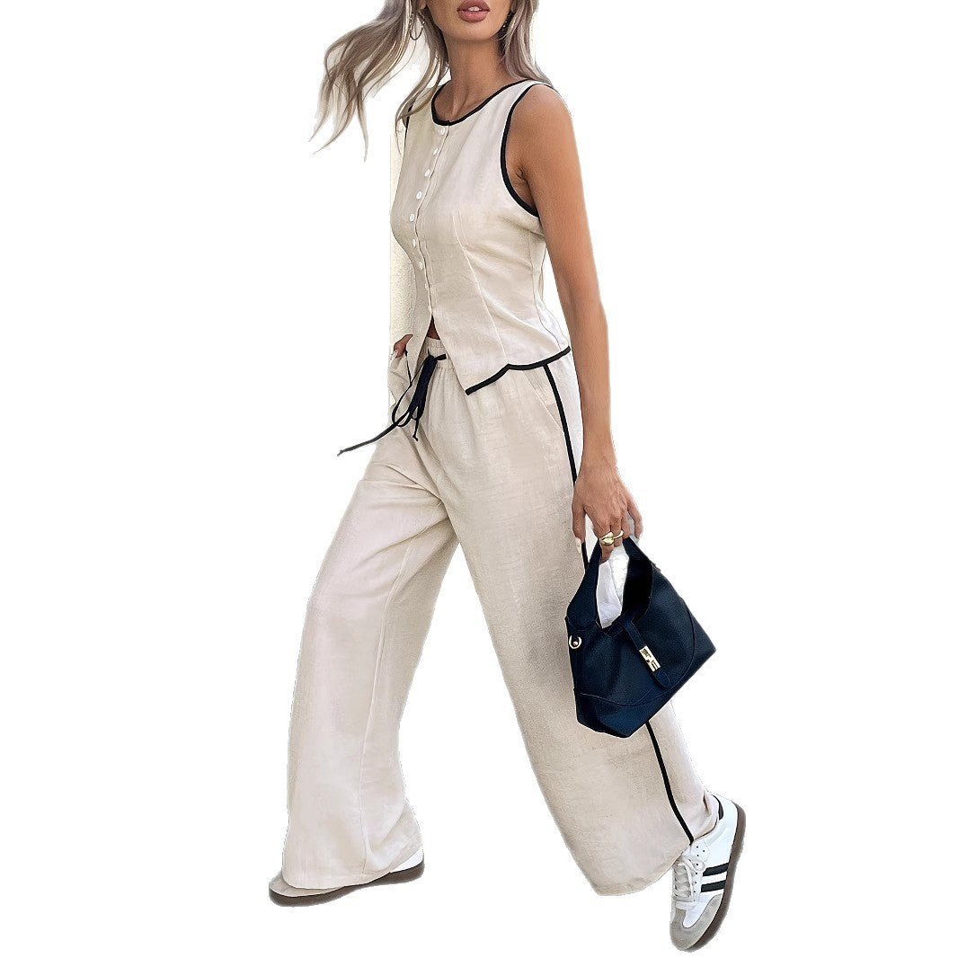 Damen Elegante und bequeme Loungewear mit Knopfleiste Shop Nory