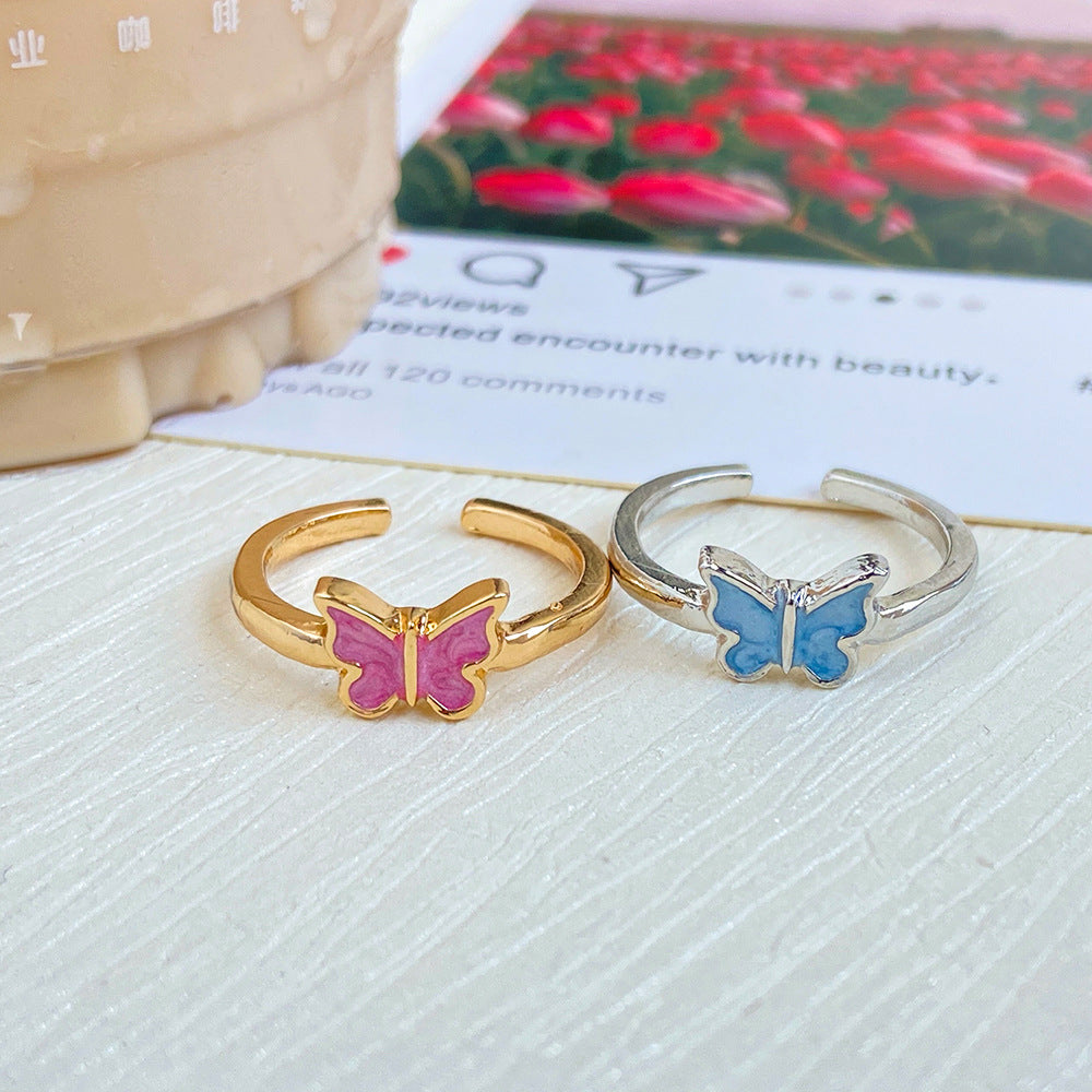 Damen Ring mit kunstvollem Schmetterlingsdesign Shop Nory