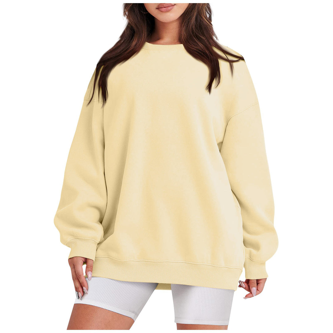 Damen nan Longline-College-Sweatshirt mit geripptem Saum, Raglanärmeln und angerauter Innenseite Shop Nory