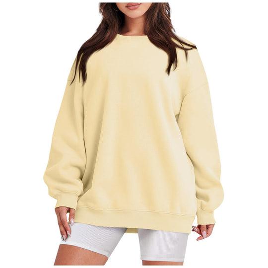 Damen nan Longline-College-Sweatshirt mit geripptem Saum, Raglanärmeln und angerauter Innenseite Shop Nory