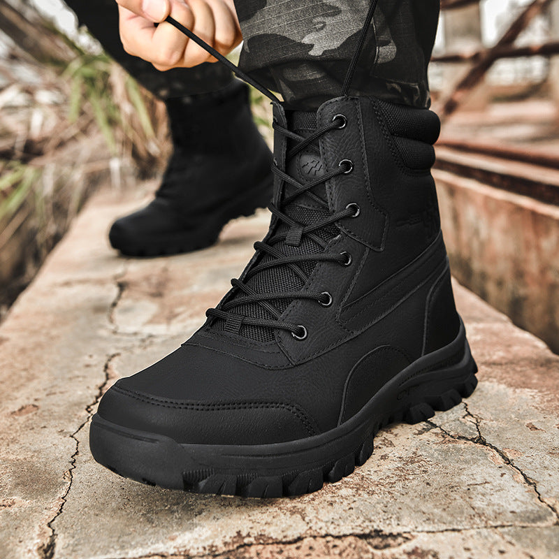 Herren wasserabweisende Tactical Boots mit hohem Knöchelschutz und strapazierfähiger Sohle