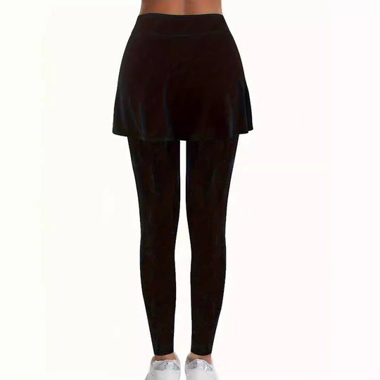 Damen High‑Waist Leggings mit angesetztem Rock‑Overlay Shop Nory