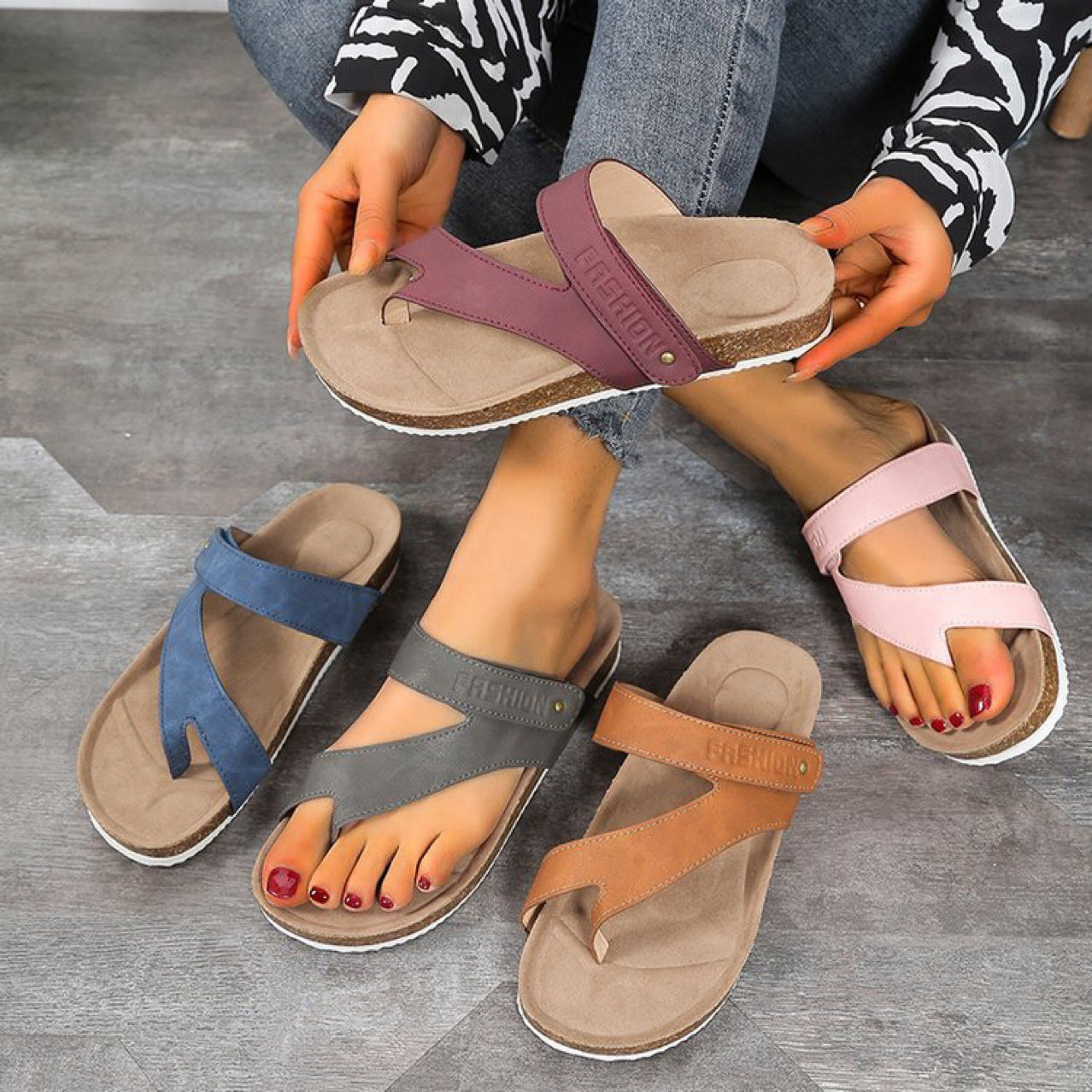 Damen Flip-Flops mit ergonomischem Fußbett