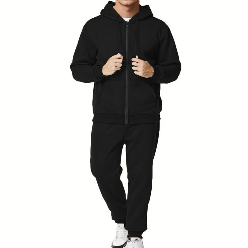 Herren nan zweiteiliges Zip-Hoodie und schmal zulaufende Jogginghose aus French Terry Shop Nory