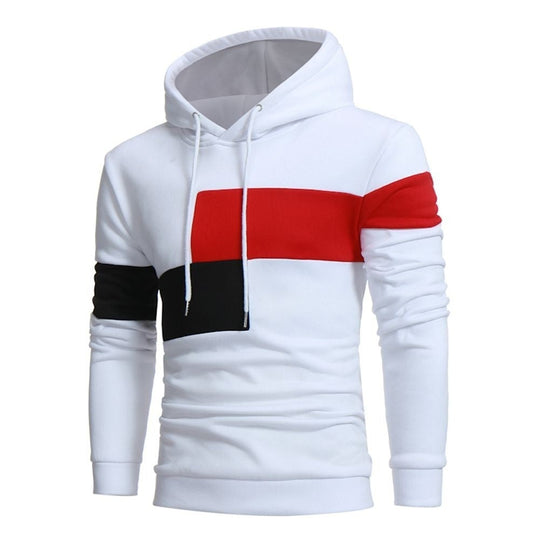 Herren sportlicher Kapuzenpullover mit Farbblockdesign
