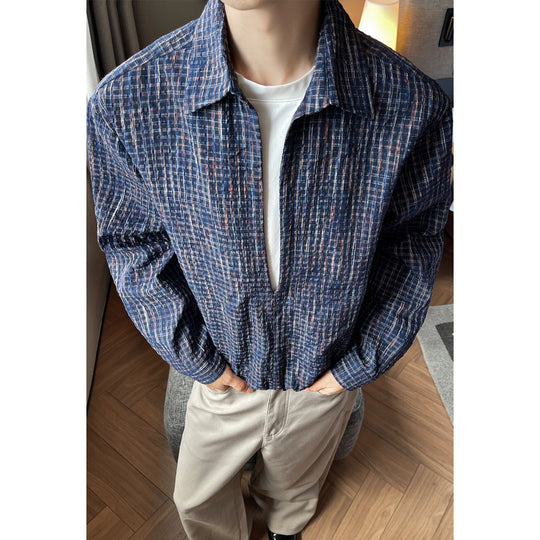 Herren Lässige Hemdbluse mit strukturiertem Design Shop Nory