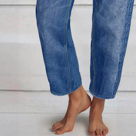 Damen Hochtaillierte Cropped-Jeans mit weiter Straight‑Leg-Passform Shop Nory