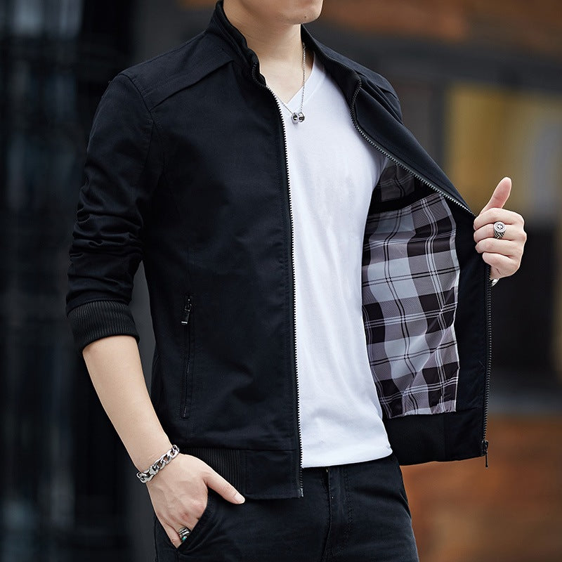 Herren Modische Freizeitjacke mit Stehkragen Shop Nory