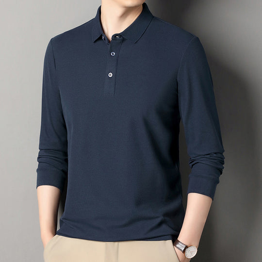 Herren Langarm‑Polo aus atmungsaktivem Baumwoll‑Stretch mit feinem Polokragen Shop Nory