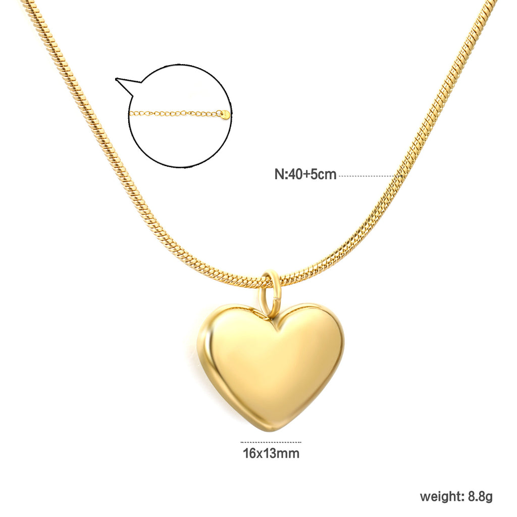 Damen Halskette mit herzförmigem Anhänger aus hochwertigem Edelstahl Shop Nory
