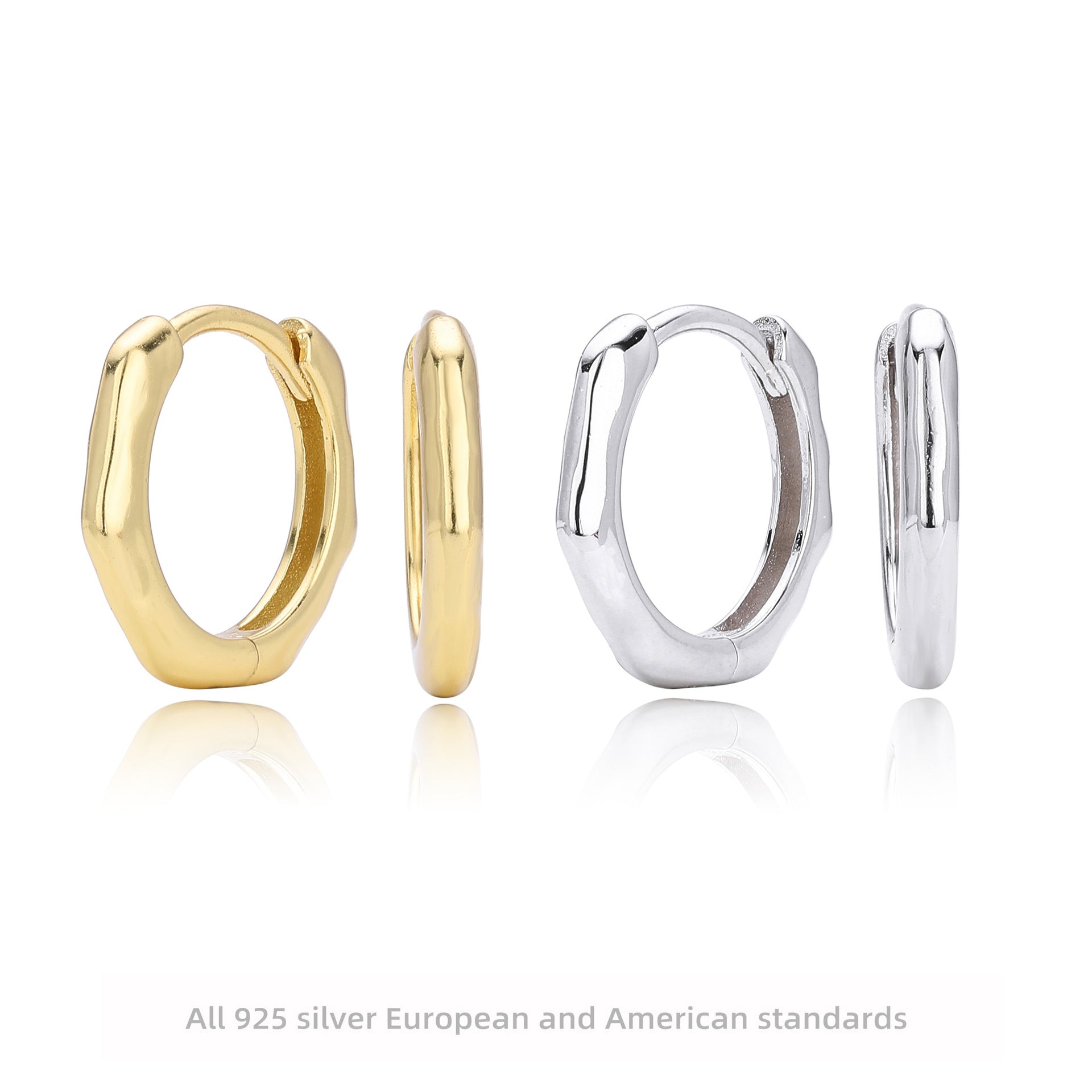 Damen Ohrhänger mit elegantem, geschwungenem Design aus hochwertigem 925 Sterling Silber Shop Nory