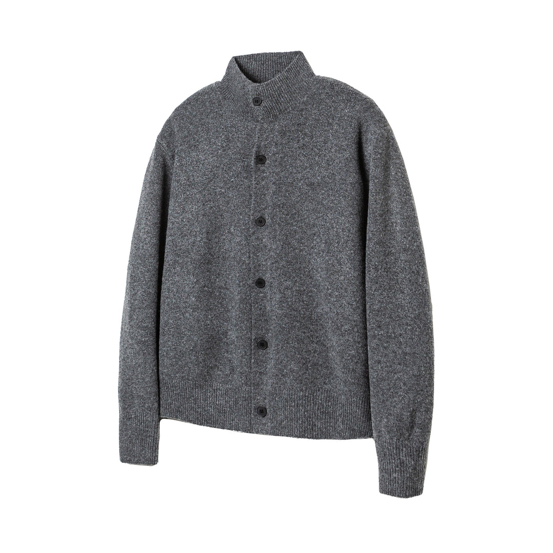 Damen Strick-Cardigan mit Stehkragen, durchgehender Knopfleiste und geripptem Saum Shop Nory