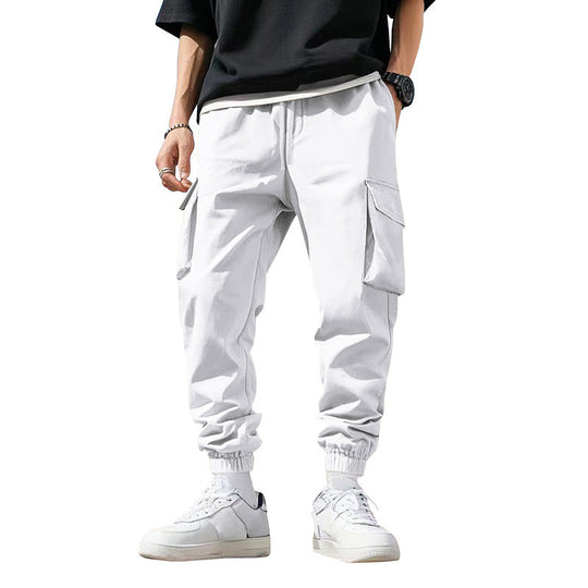 Herren Tapered Cargo-Jogginghose mit Kordelzug, aufgesetzten Klappentaschen und elastischen Bündchen Shop Nory