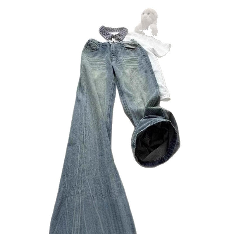 Damen Weitgeschnittene Bootcut-Jeans Shop Nory