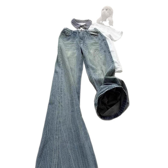 Damen Weitgeschnittene Bootcut-Jeans Shop Nory