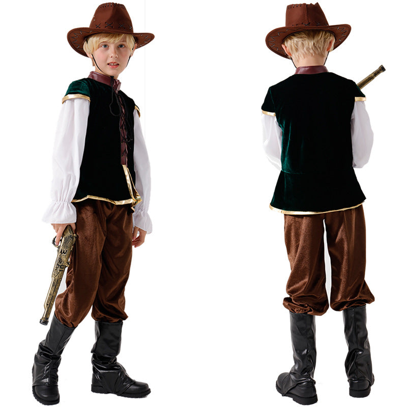 Jungen Wildwest Kostüm mit Hut und Pistole Shop Nory