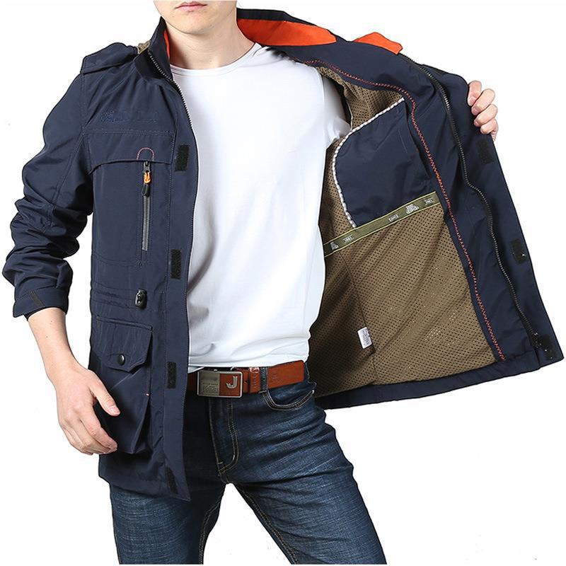 Herren Multifunktionale Fieldjacke im Utility‑Design mit Kapuze und Mehrfachtaschen Shop Nory