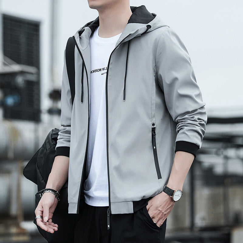 Herren Urbaner Softshell-Hoodie mit getapten Nähten, verstellbarer Kapuze und Zipper-Taschen Shop Nory
