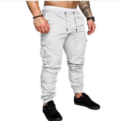 Herren taillierter Cargo-Jogger mit elastischem Bund, Kordelzug und aufgesetzten Taschen Shop Nory