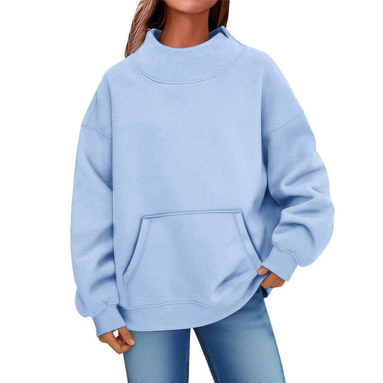 Damen Oversized Hoodie mit Stehkragen und Kängurutasche Shop Nory