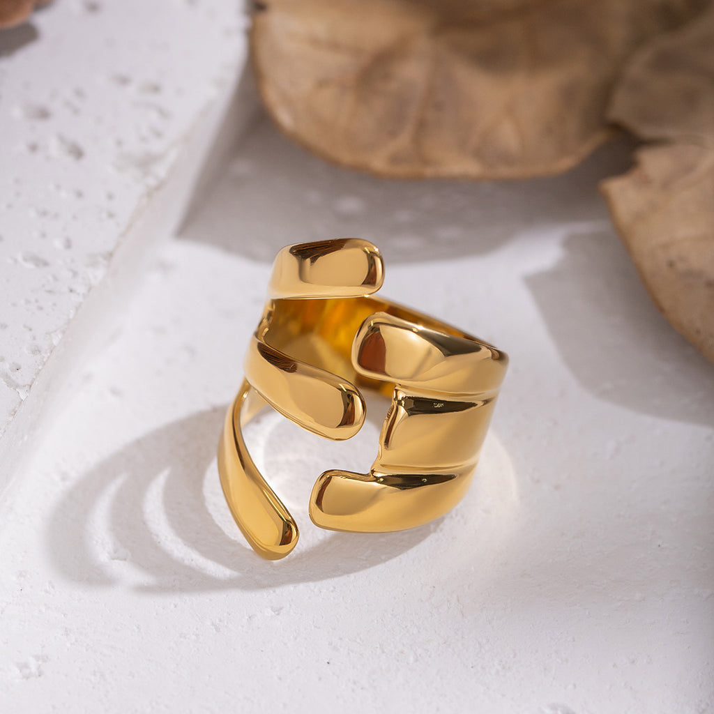Damen modischer Edelstahlring mit hypoallergener Beschichtung Shop Nory