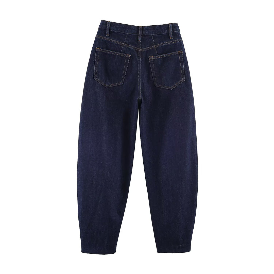Damen High-Waist Balloon-Jeans mit weitem Oberschenkel und zulaufendem Saum Shop Nory