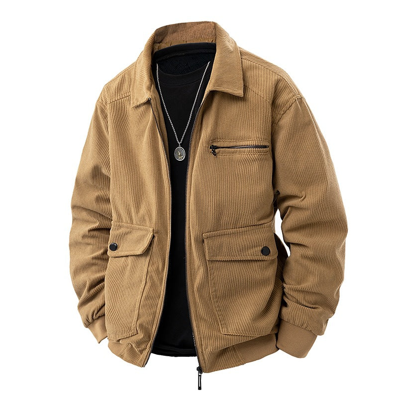 Herren Modische Cordjacke mit praktischen Taschen Shop Nory