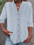 Damen Button-Down Blusenshirt mit eleganten Streifen