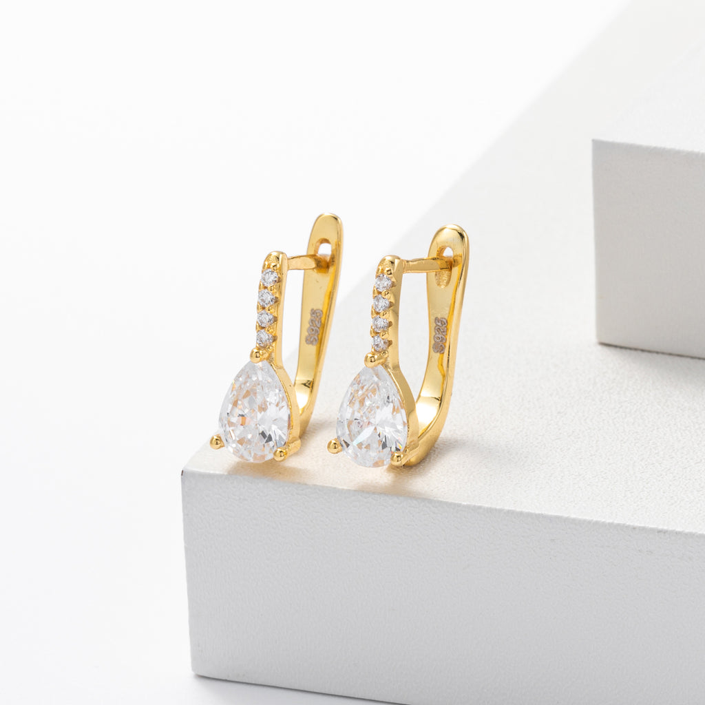Damen Ohrhänger aus hochwertigem 925 Sterling Silber mit funkelnden Zirkonsteinen Shop Nory