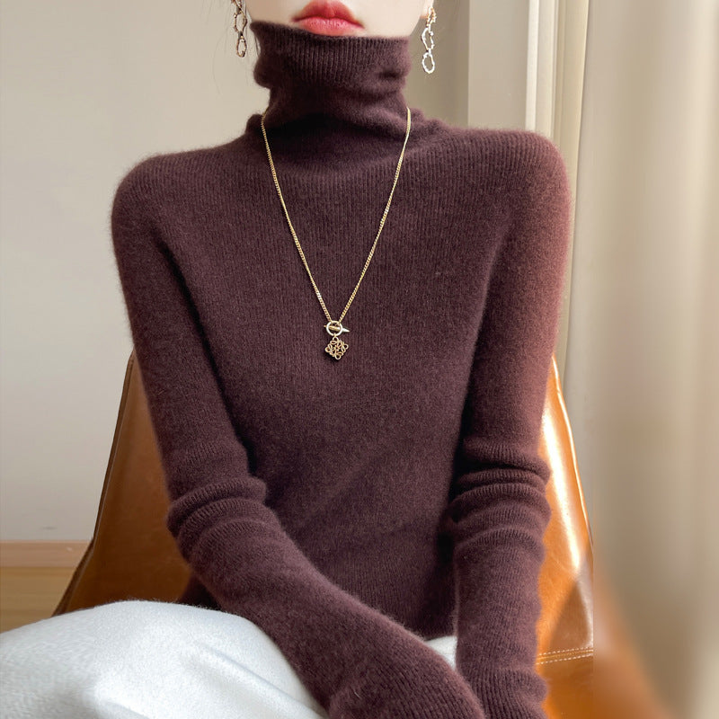 Damen Slim-Fit Rollkragenpullover aus weichem Angora-Mix Shop Nory