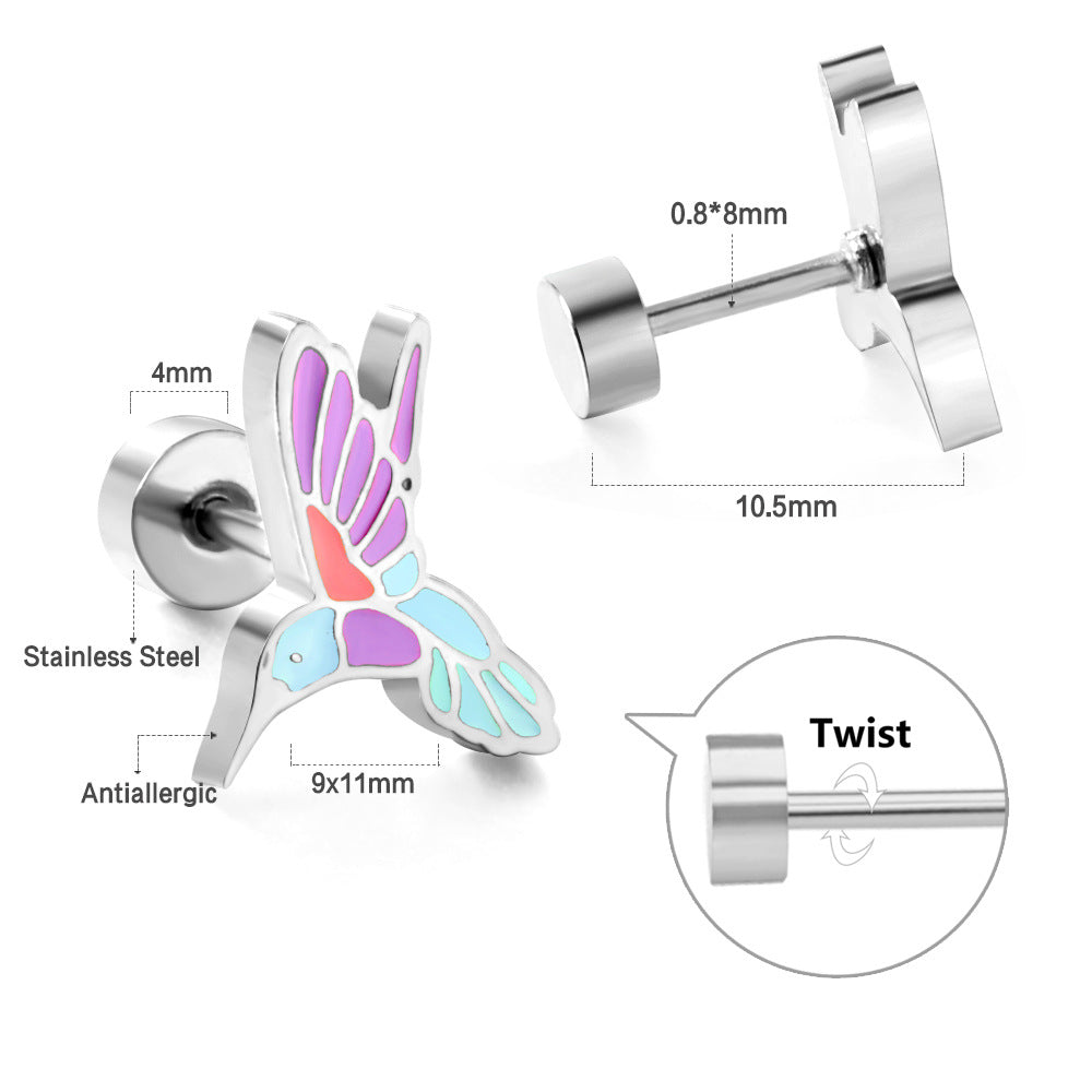 Damen lustige Eulen Ohrstecker Shop Nory
