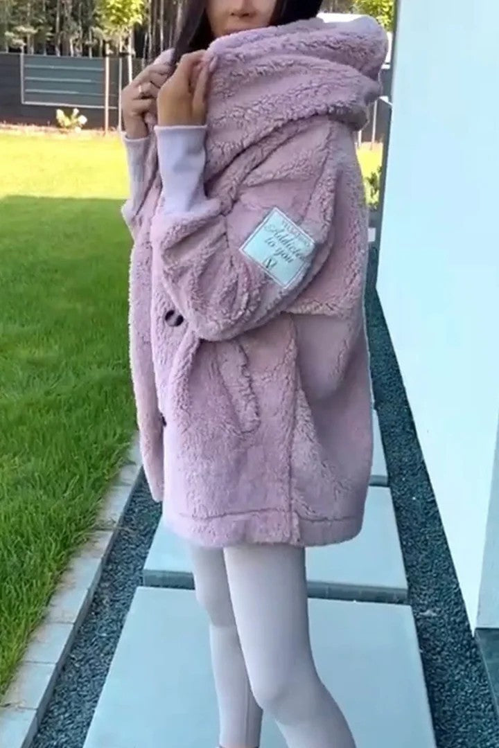 Damen Oversized Teddyjacke