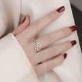 Damen Offener Doppelherzring aus hochwertigem Silber Shop Nory