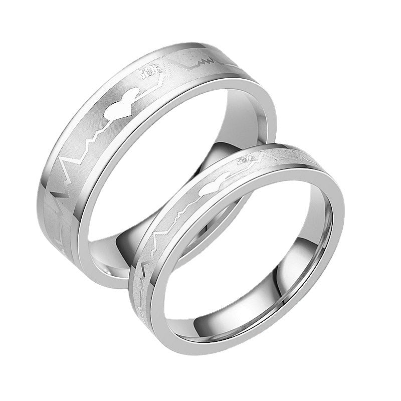 Herren Ring mit elegantem Herzschlag-Design Shop Nory