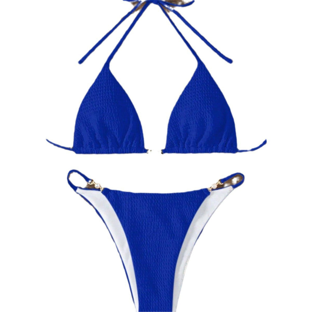 Damen Triangel-Bikini mit modischen Schnürdetails und eleganten Akzenten
