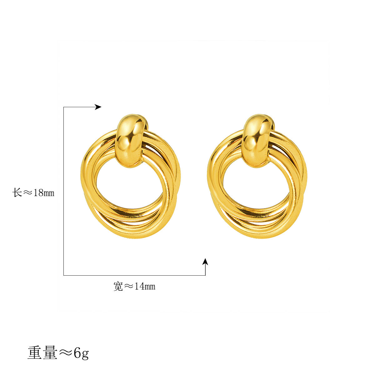 Damen modische Creolen mit doppeltem Spiraldesign Shop Nory