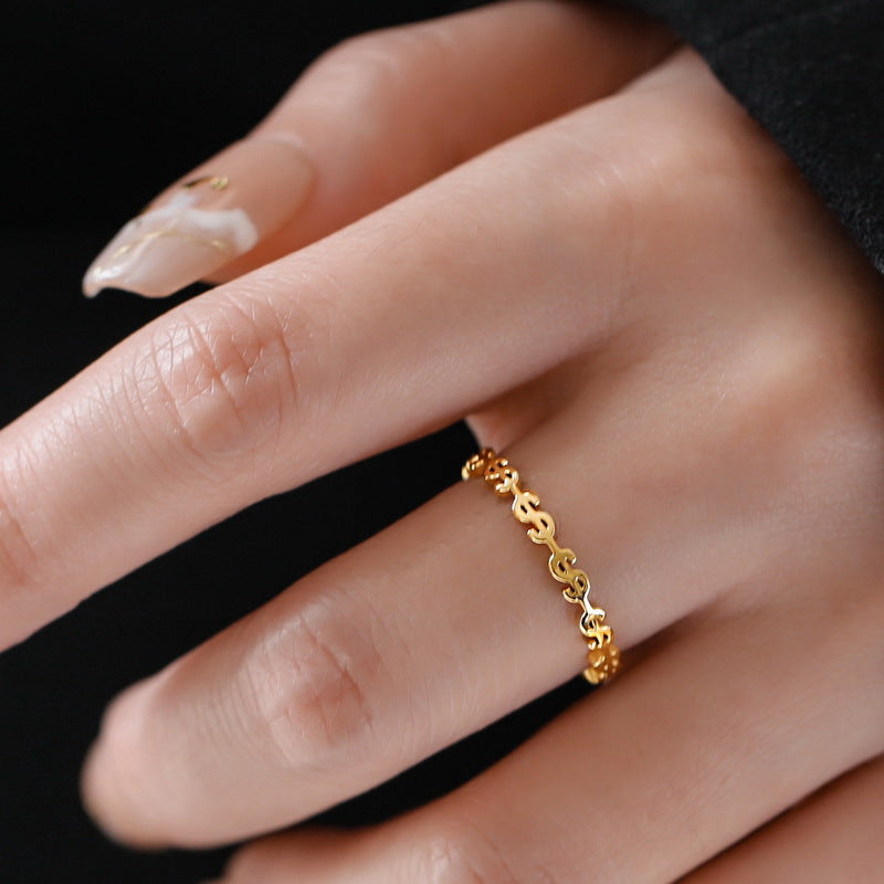 Damen zarter Ring mit elegantem Wellendesign Shop Nory