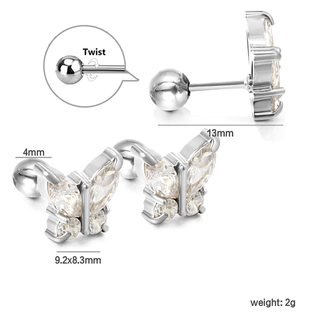 Damen Ohrstecker mit funkelndem Herzdesign und eleganter Goldbeschichtung Shop Nory