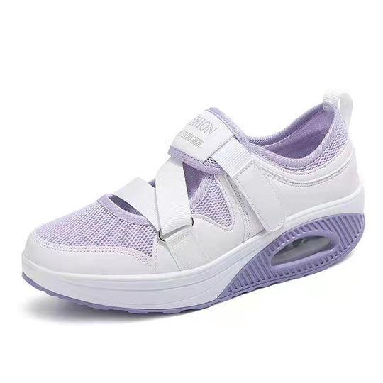 Damen Sportive Plateausneaker mit Luftkammer, Strick‑Mesh und Klettkreuzriemen Shop Nory