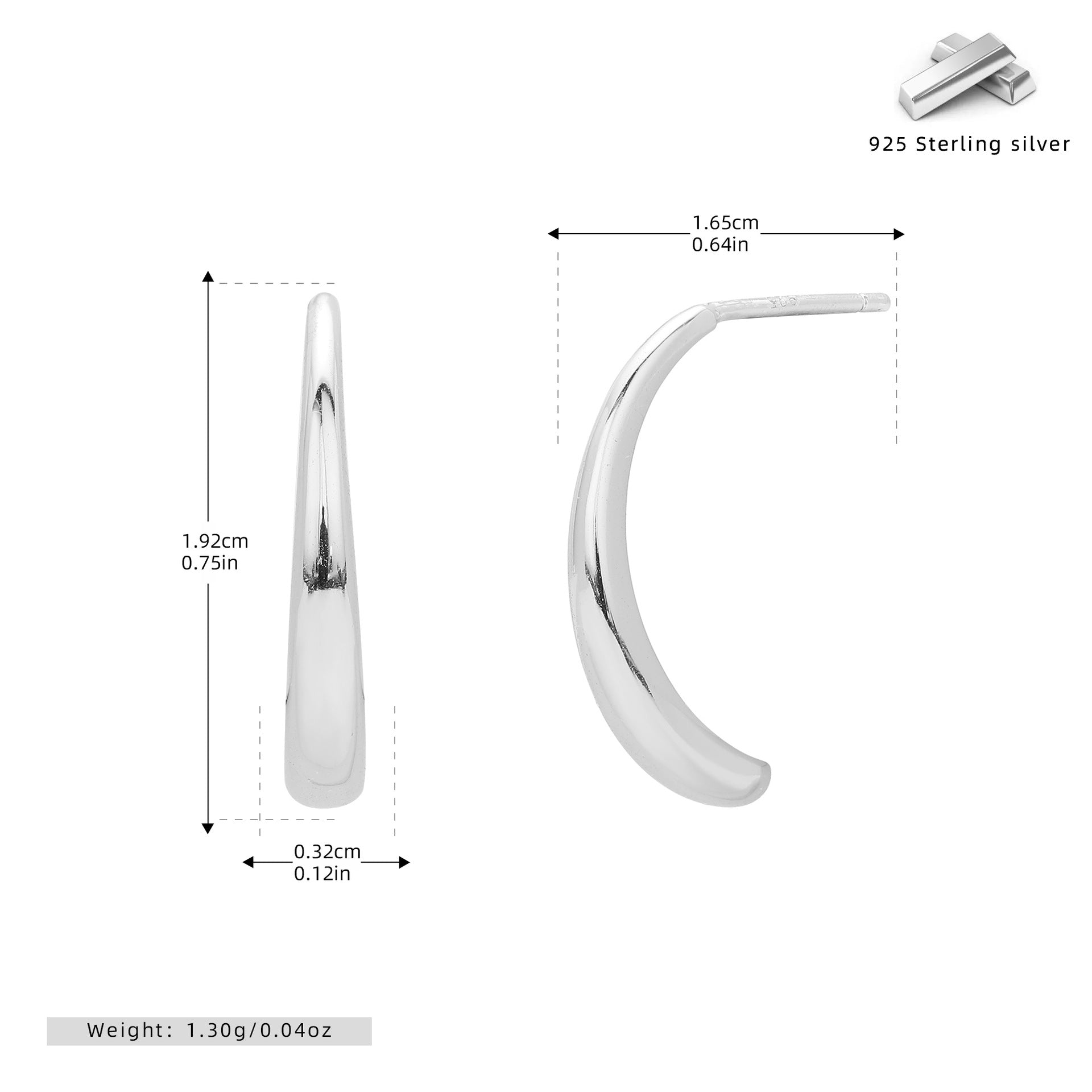 Damen Ohrhängerde mit elegantem geschwungenen Design Shop Nory
