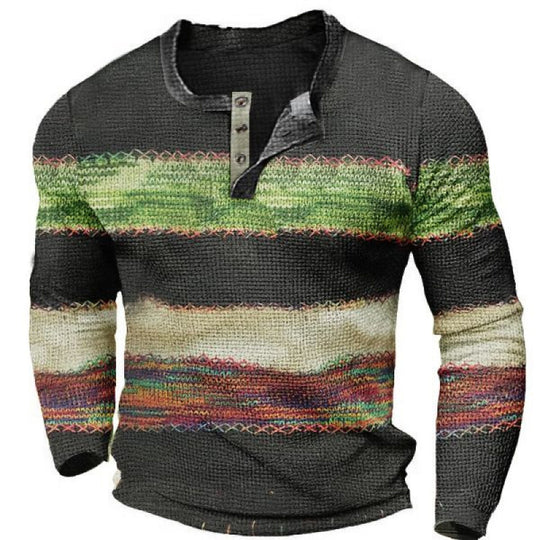 Herren Sportliches Langarmshirt mit Knopfleiste Shop Nory