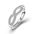 Damen filigraner Ring mit eleganter Schleifenstruktur und funkelndem Zirkonia Shop Nory