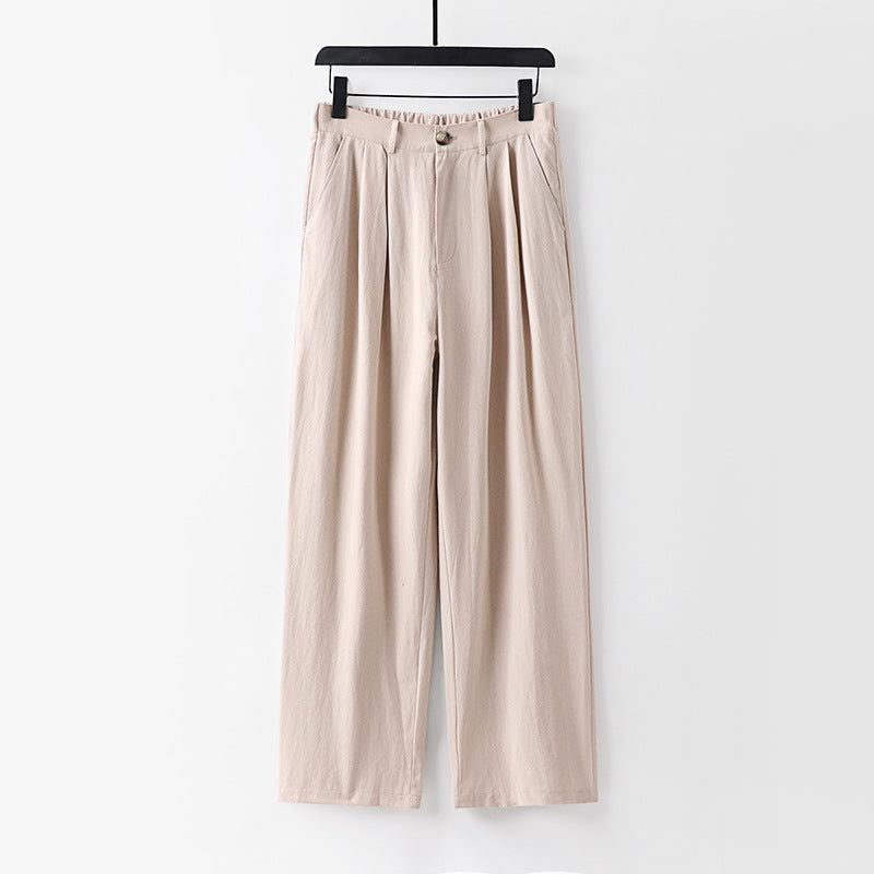 Damen weite Hose mit hoher Taille und Bundfalten Shop Nory