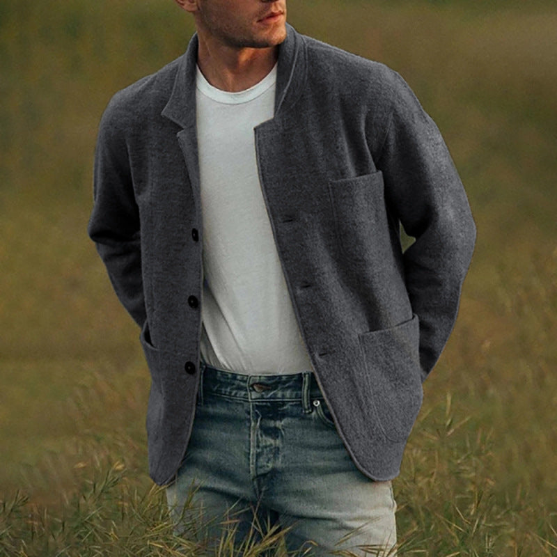 Herren bequemer und stilvoller Cardigan mit praktischen Taschen