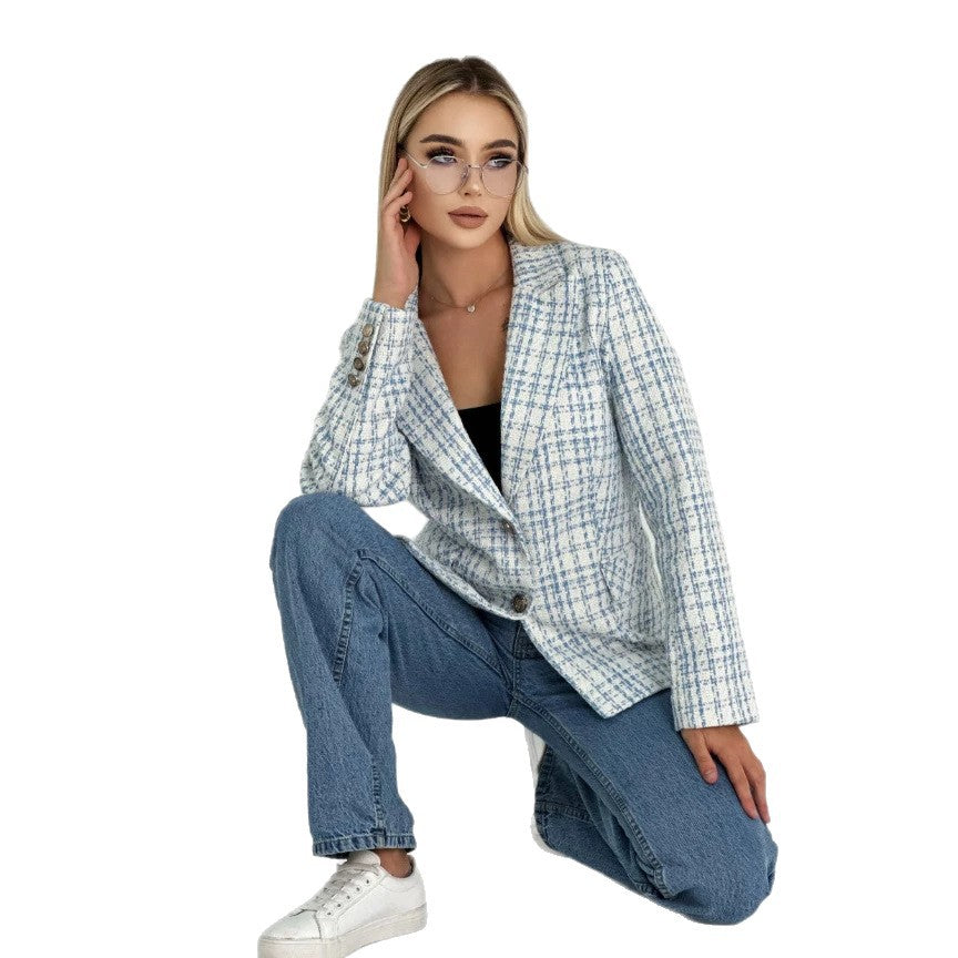 Damen Elegante Klassische Blazerjacke