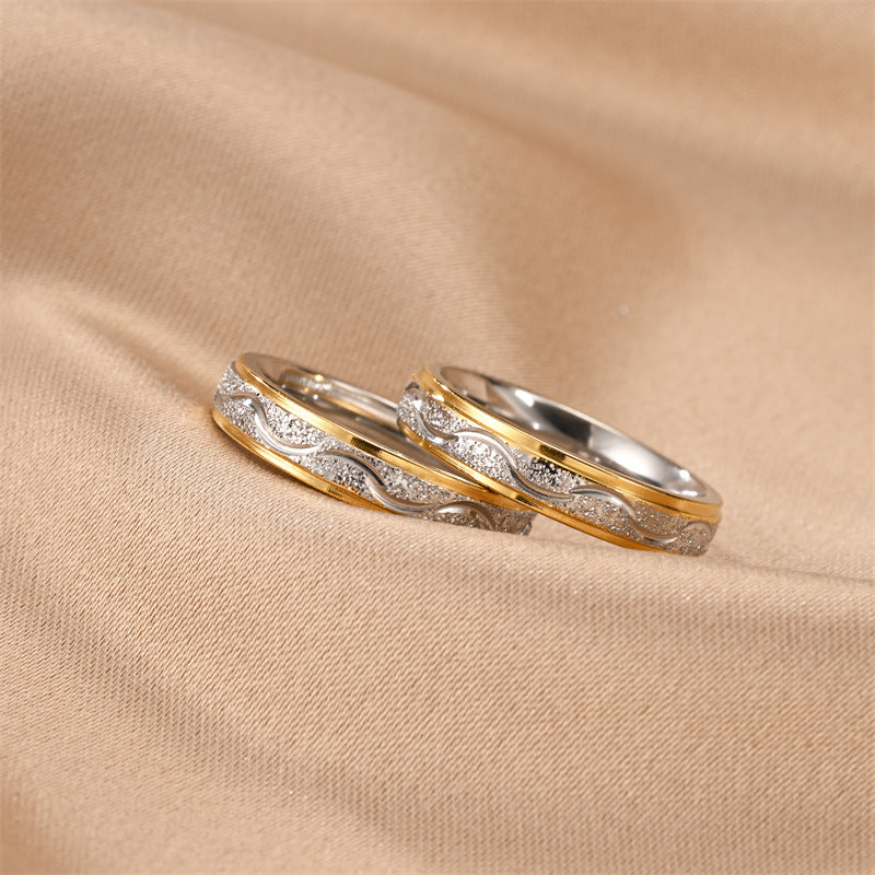 Herren Ring mit kunstvollem Wellenmuster und eleganter Doppelschicht Shop Nory